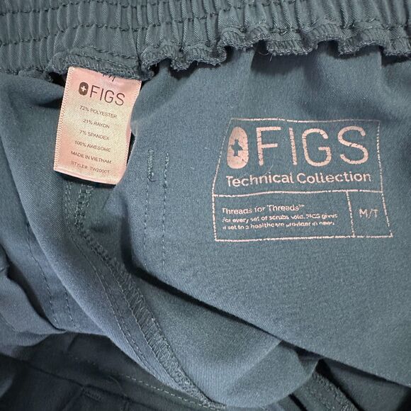 FIGS Women's M/T Blue Scrub Pants Technical Collection Drawstring Medical - Picture 6 of 6